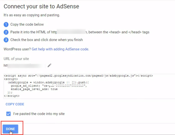 Google Adsense Account