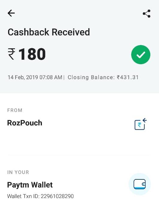 rozdhan app payment proof