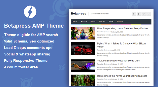 The Blanterde AMP Blogger Template
